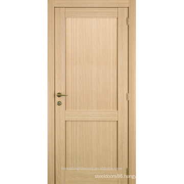 Oak Veneer 2 Panel Entry Shaker Style Door, MDF Shaker Style Door